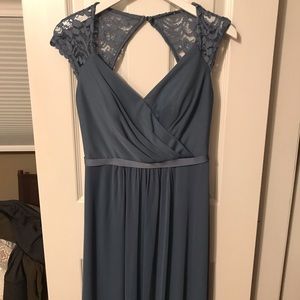 David’s Bridal Mesh Dress with Lace